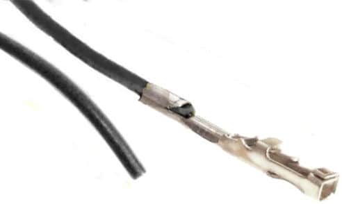Crimp the black wire