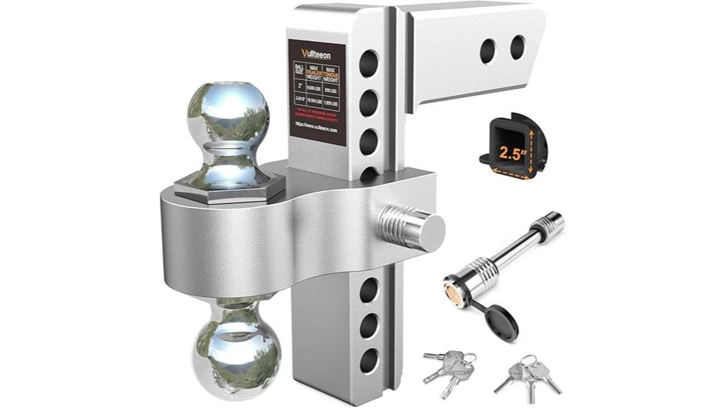 adjustable drop hitch receiver