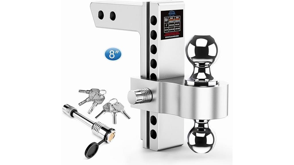 adjustable hitch with anti theft