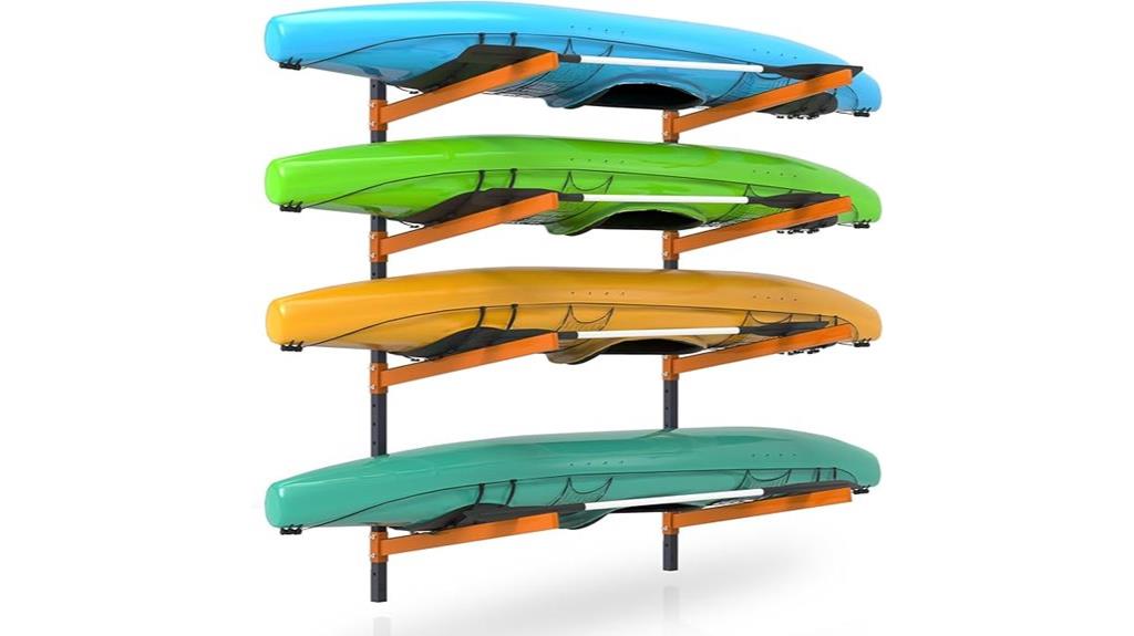 adjustable wall mount kayak rack
