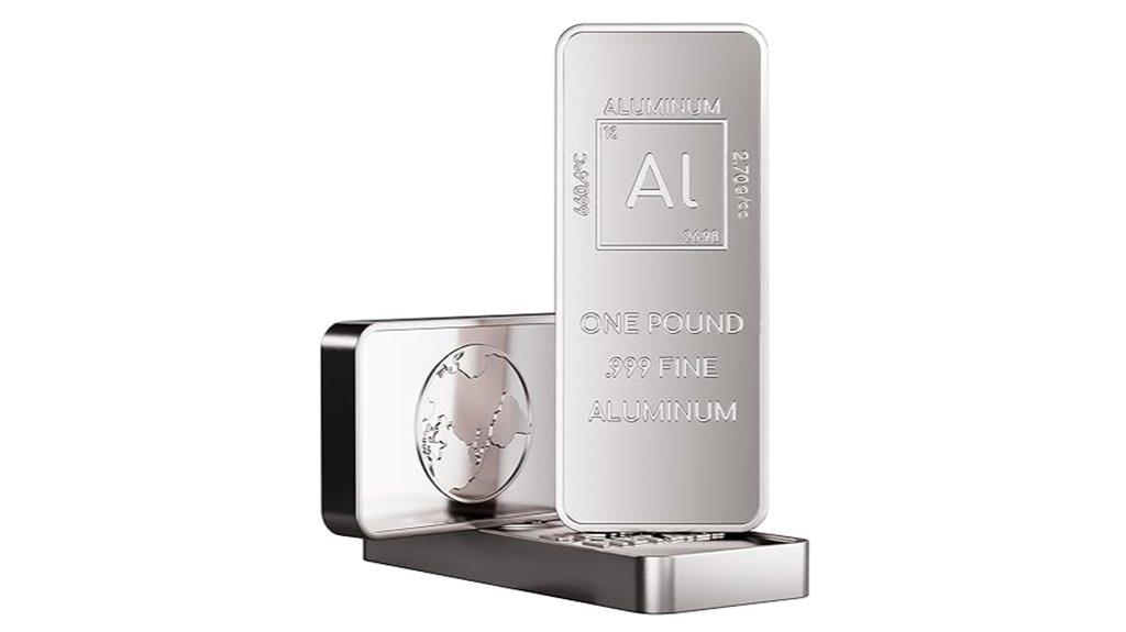 aluminum bullion paperweight bar