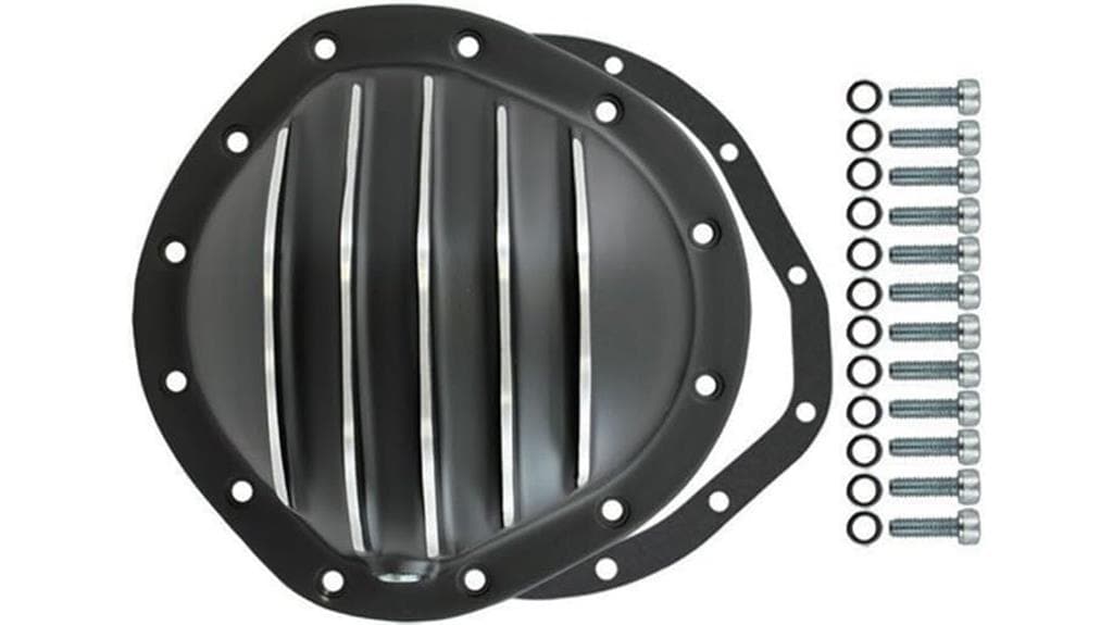 black aluminum finned differential