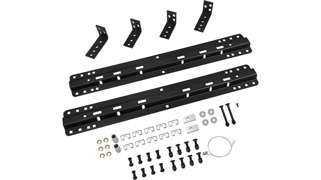 fifth wheel hitch rails