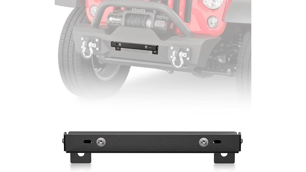 flip up winch plate frame