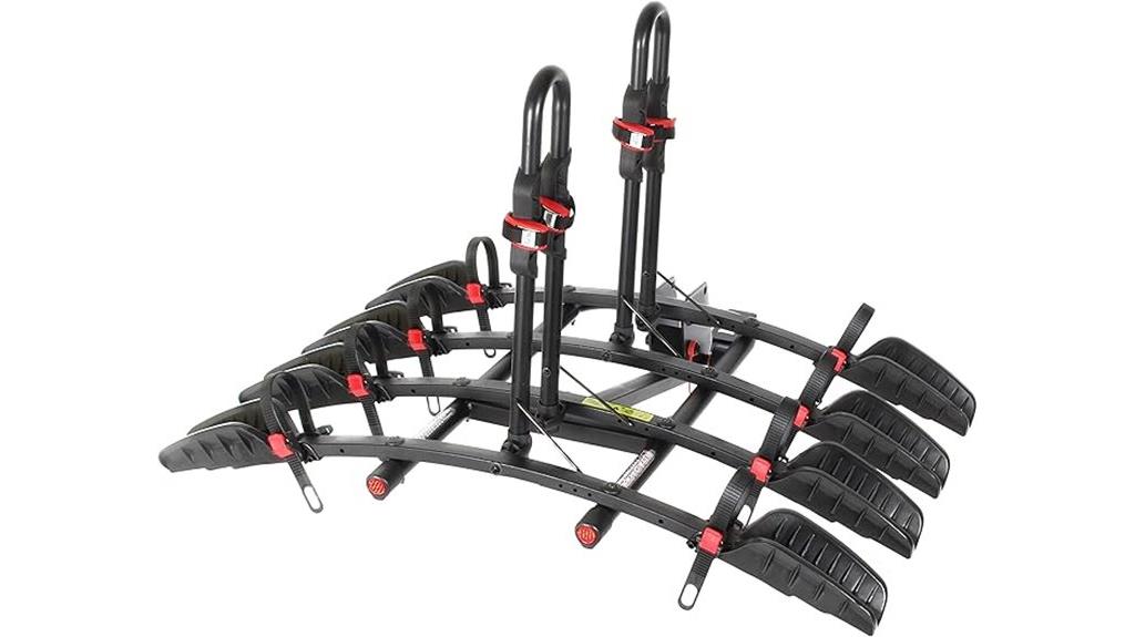 four bike hitch mount tray