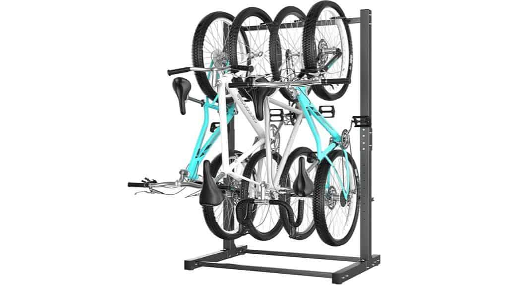 freestanding garage bike rack