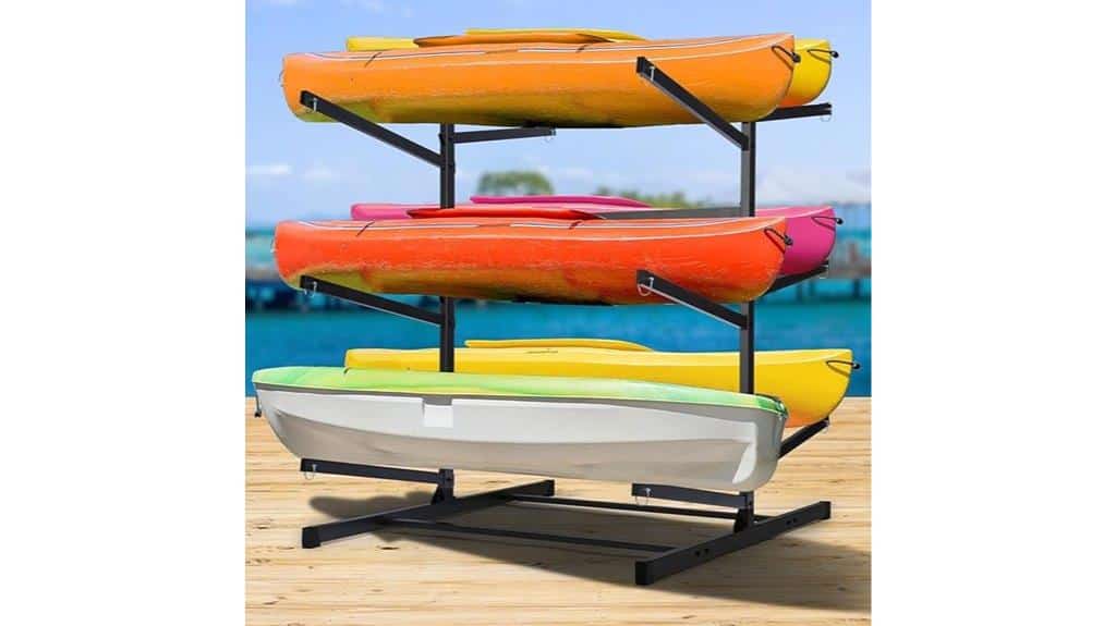 garage and outdoor kayak storage