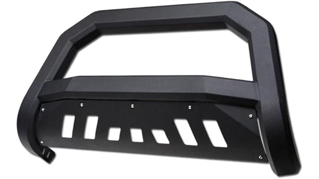 matte black steel bull bar