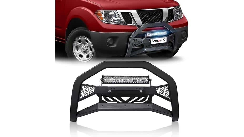 nissan bull bar with lights