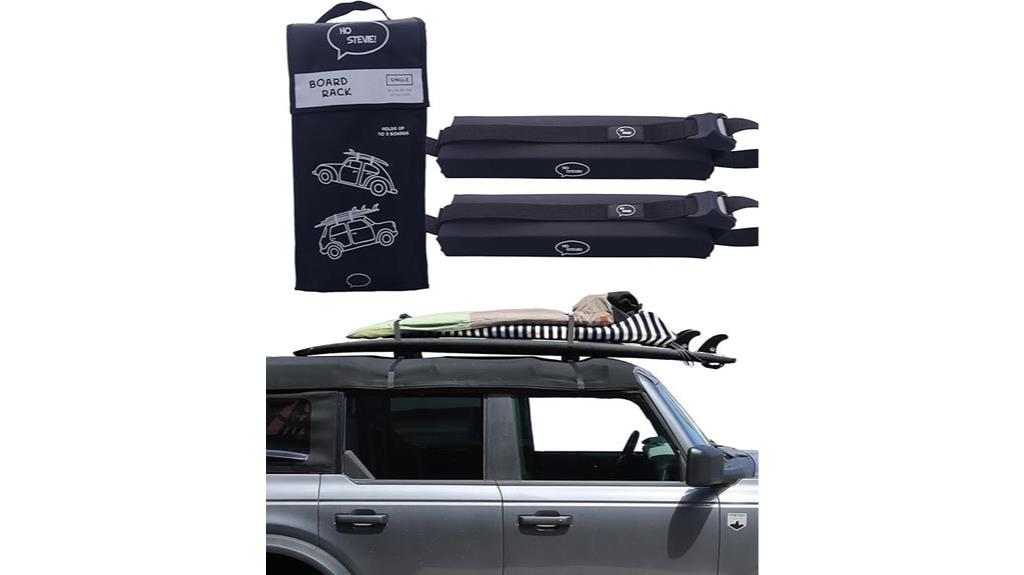padded surfboard car rack