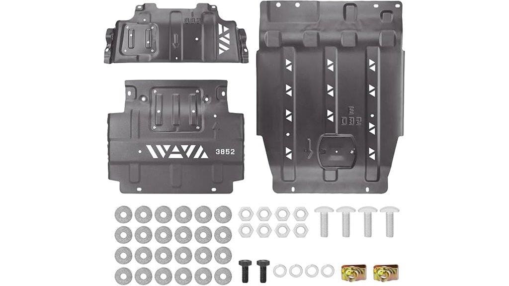 steel skid plate set