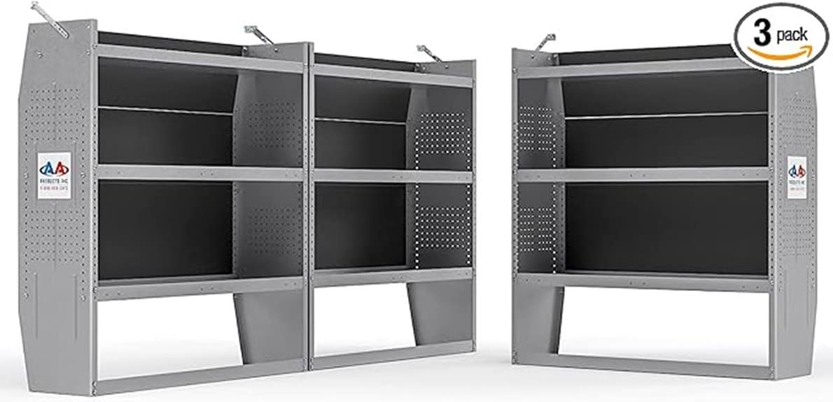 steel van shelving system
