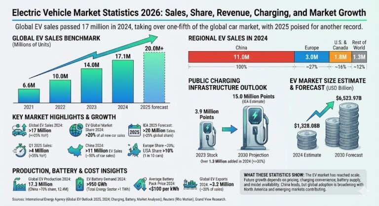 Electric Vehicle Market Statistics 2026: Sales, Share, Revenue ...